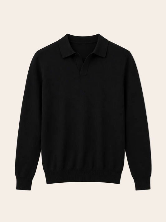 Polo manga longa tricô toque Cashmere